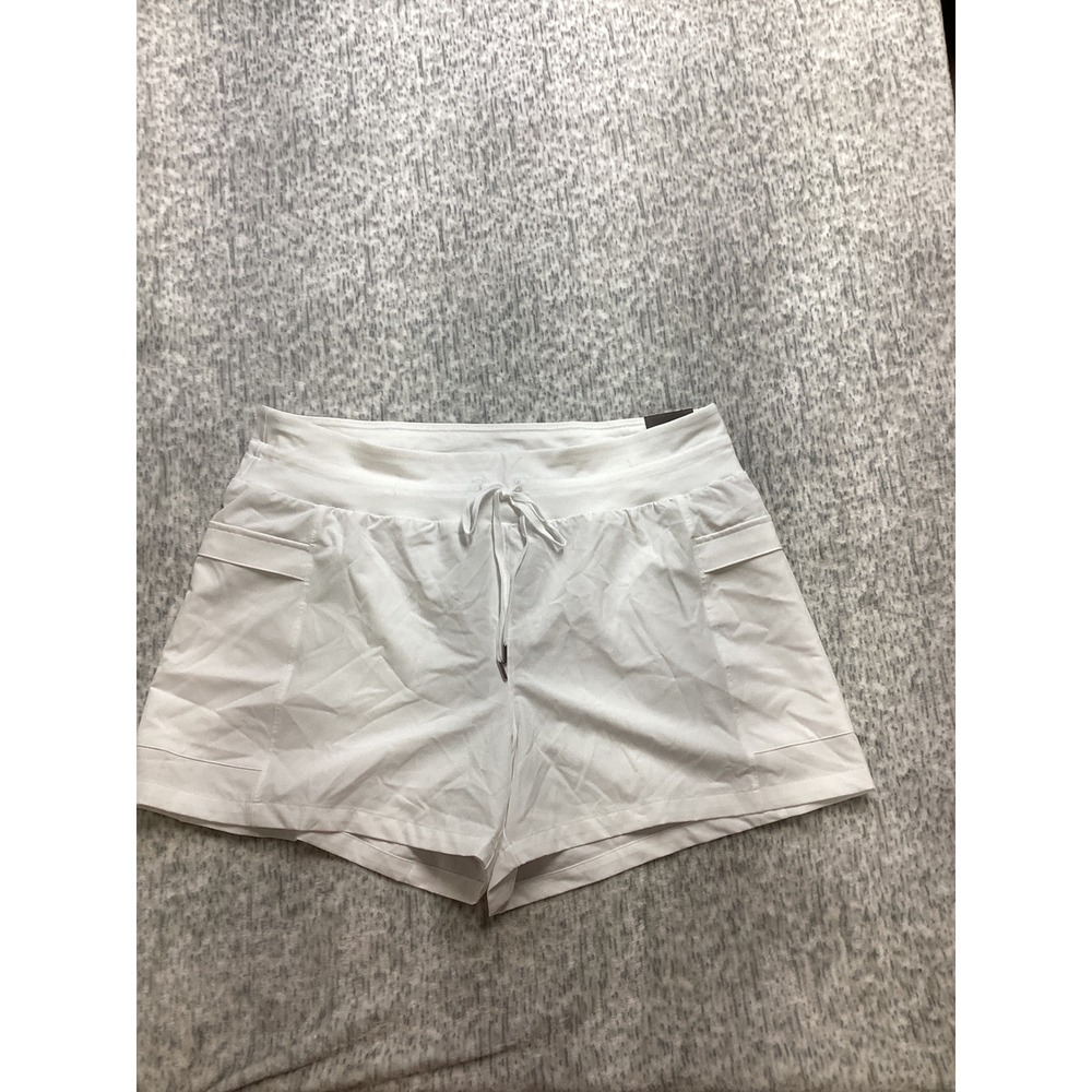 Calia Womens‎ XL Journey Mid-Rise Cargo Shorts Pure White TrueLight WAX12390W